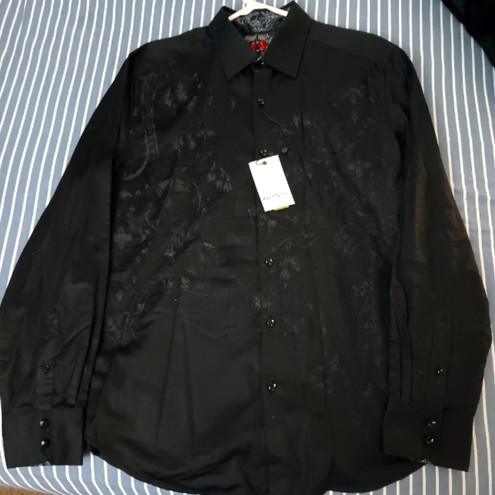 Robert Graham men's x-large black dress-shirt